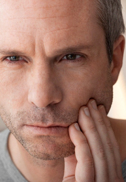 Man with a toothache