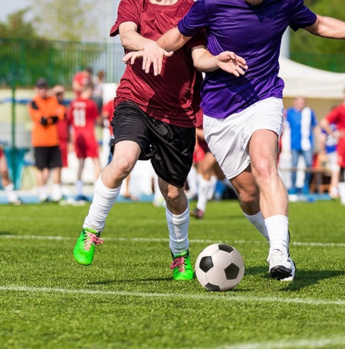 People playing soccer